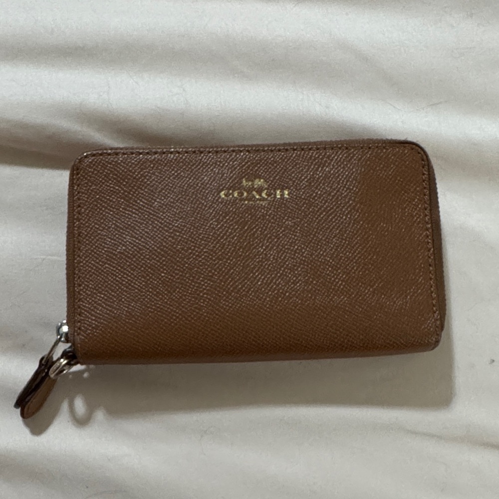 Coach Brown Leather Zip Wallet